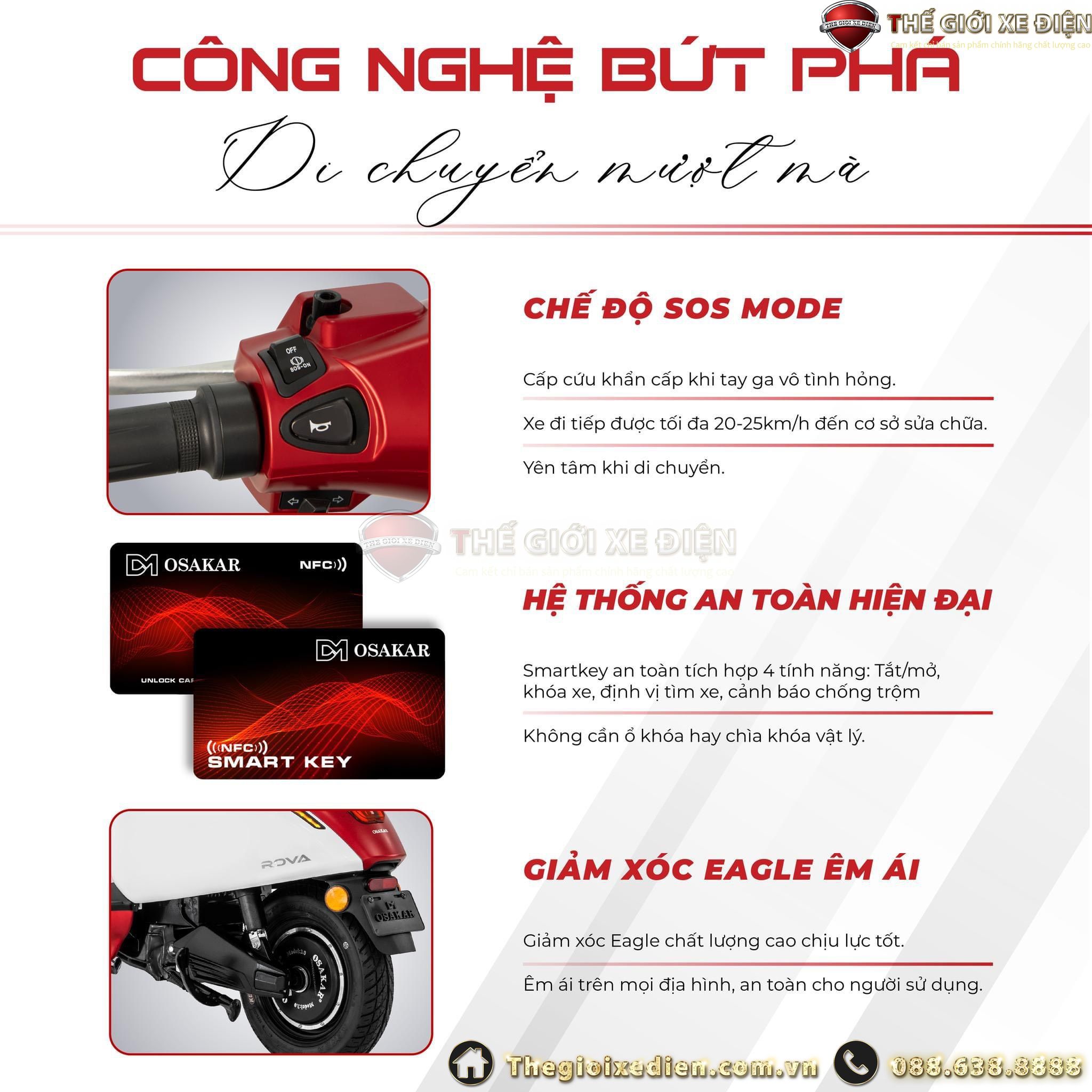 Xe máy điện Osakar Rova Việt Nhật