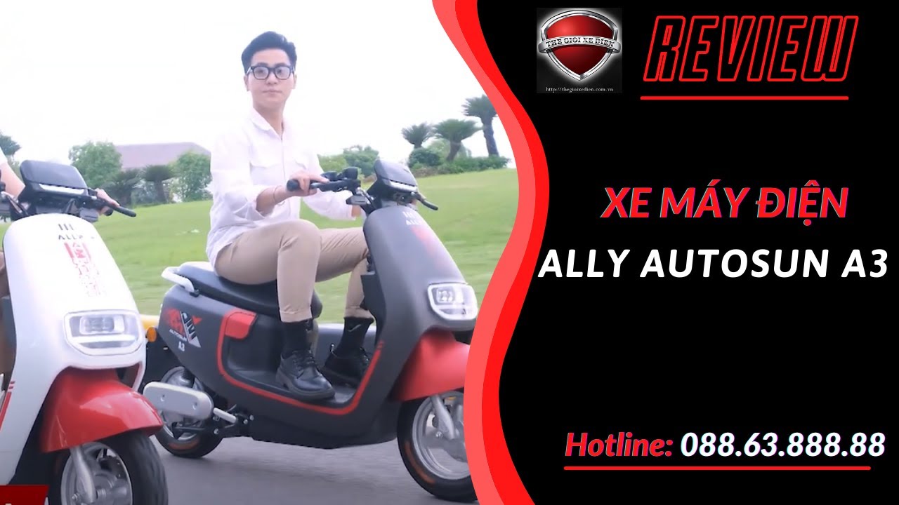 Xe Máy Điện ALLY Autosun A3 - Thiết Kế Nhỏ Gọn Thời Trang | Thế Giới Xe Điện