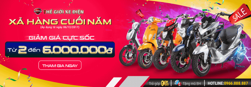 giảm giá xe điện cực sốc tại thế giới xe điện