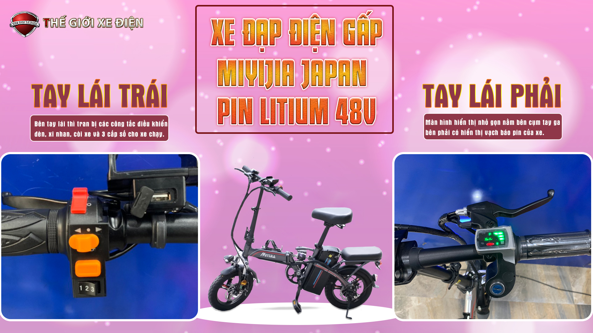 xe đạp điện gấp miyijia japan
