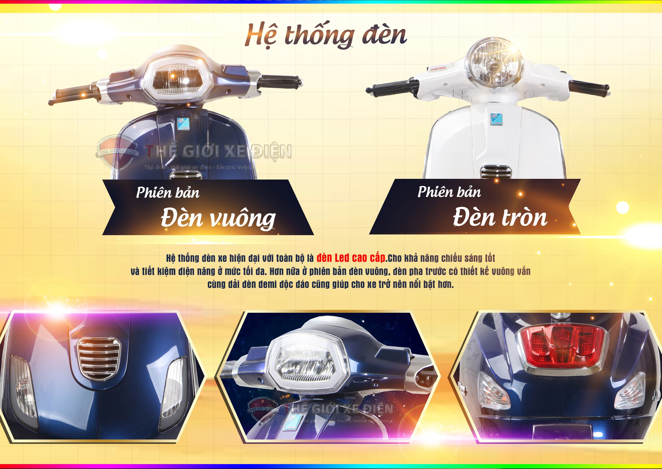 Phần đèn ứng dụng công nghệ Led