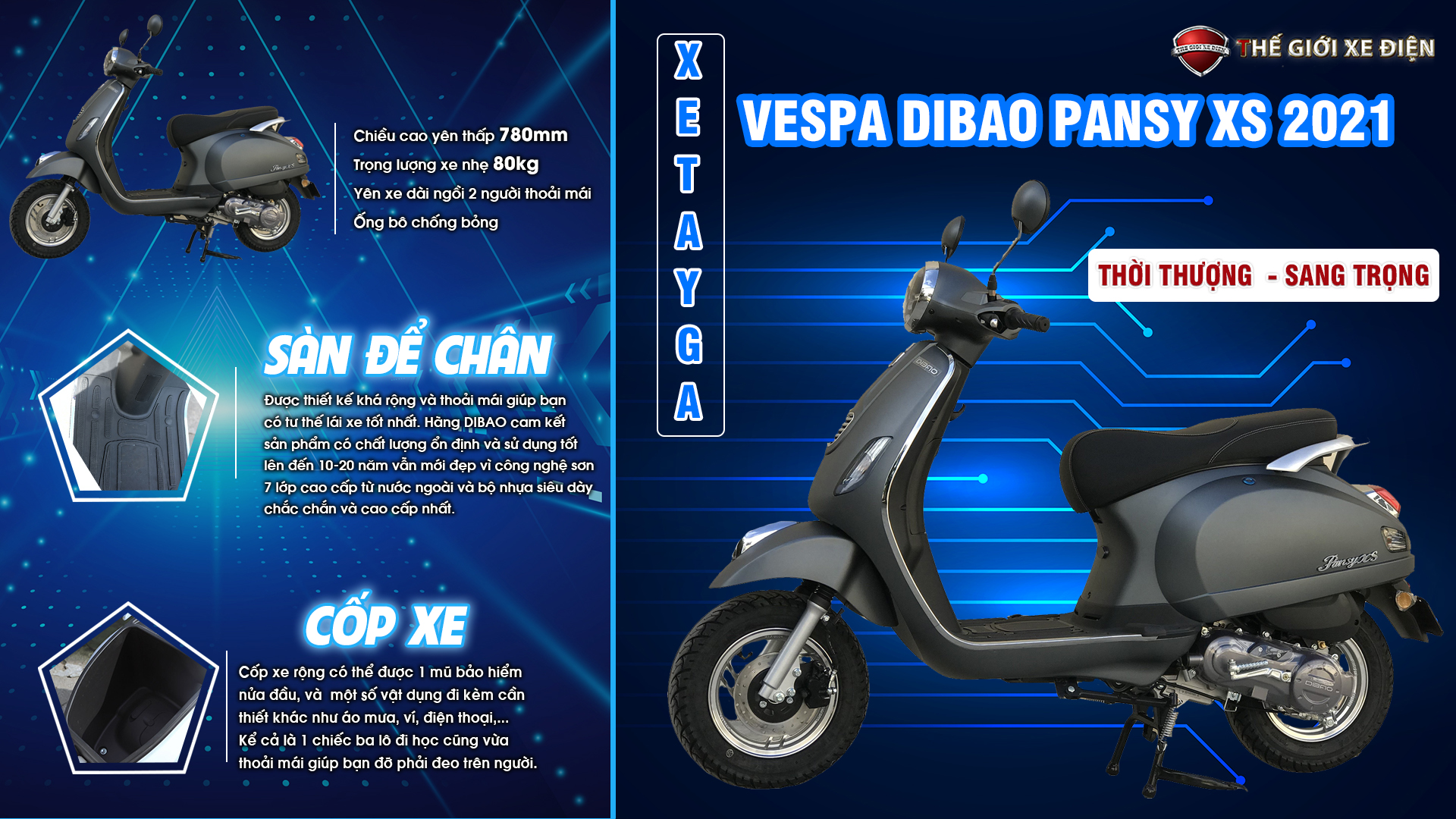 xe máy 50cc cho nữ pansy xs dibao