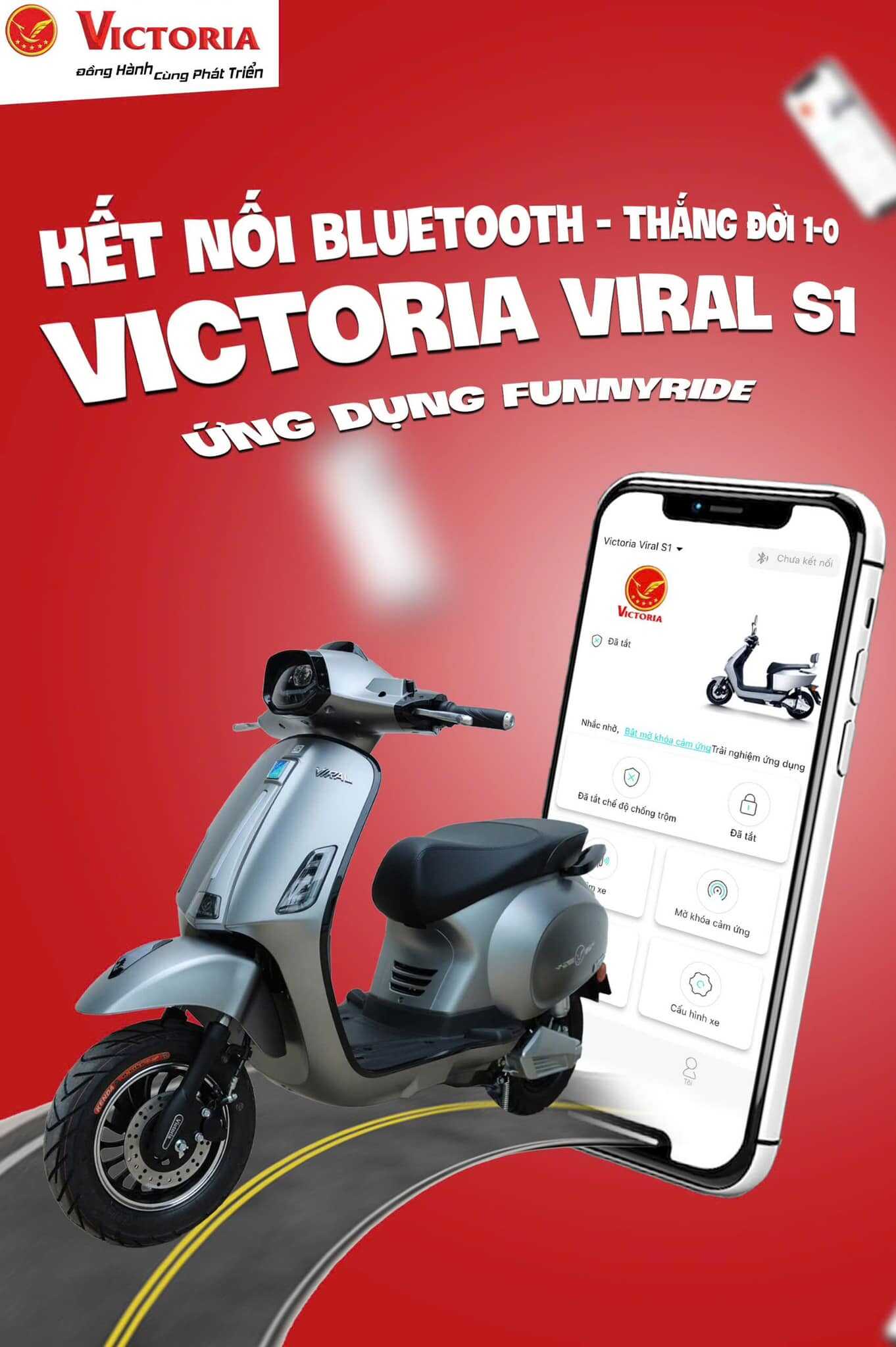 Xe máy điện Victoria Viral Pro Thẻ Từ NFC Xe máy điện Victoria Viral Pro Thẻ Từ NFC
