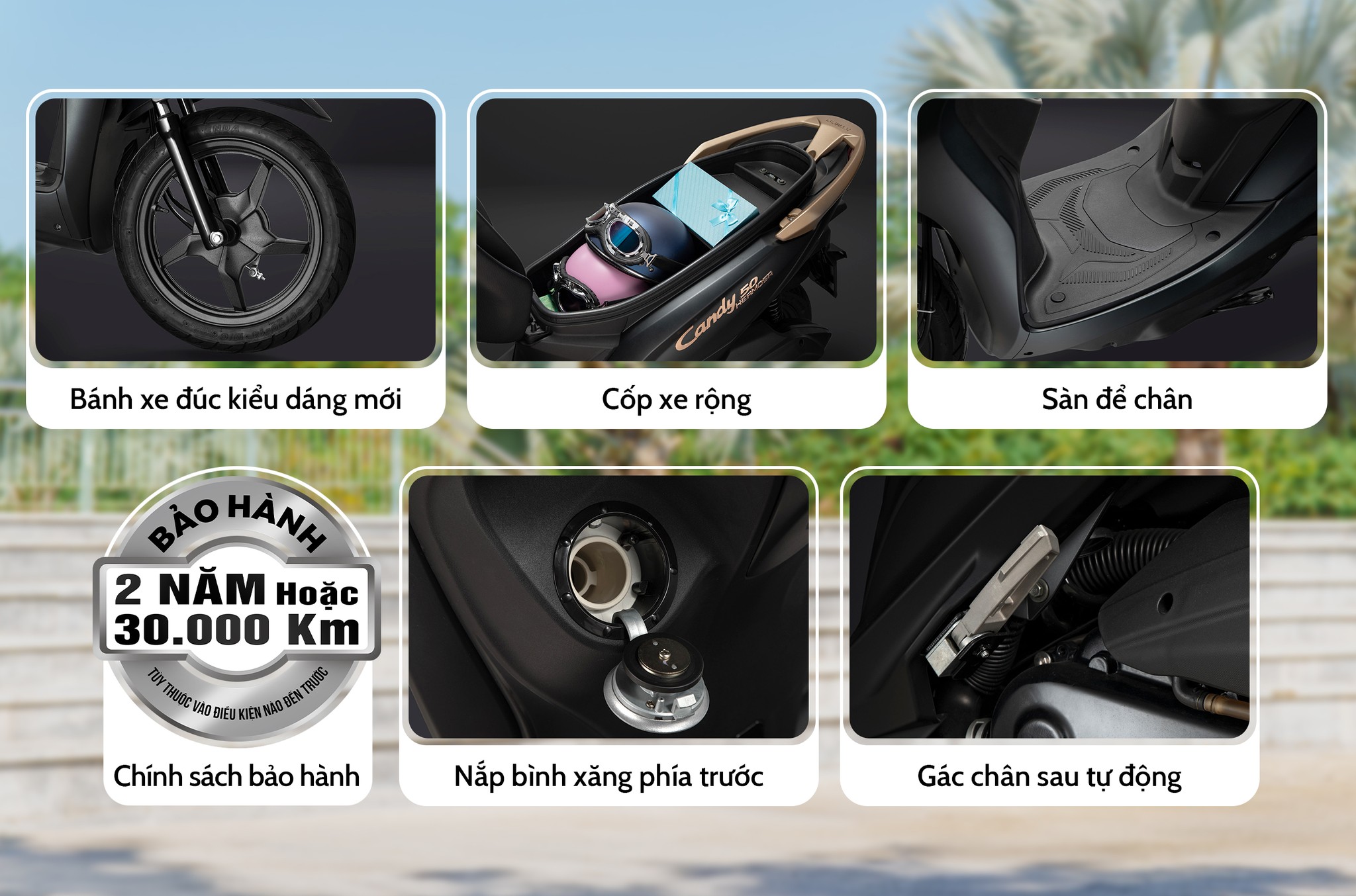 Xe Ga 50cc KYMCO Candy Hermosa Xám/Đen Nhám Xe Ga 50cc KYMCO Candy Hermosa Xám/Đen Nhám