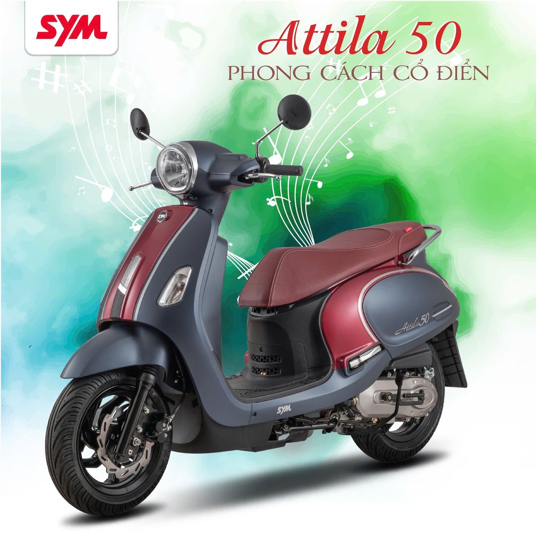 Xe Ga 50cc SYM Attila Sơn Nhám Xe Ga 50cc SYM Attila Sơn Nhám