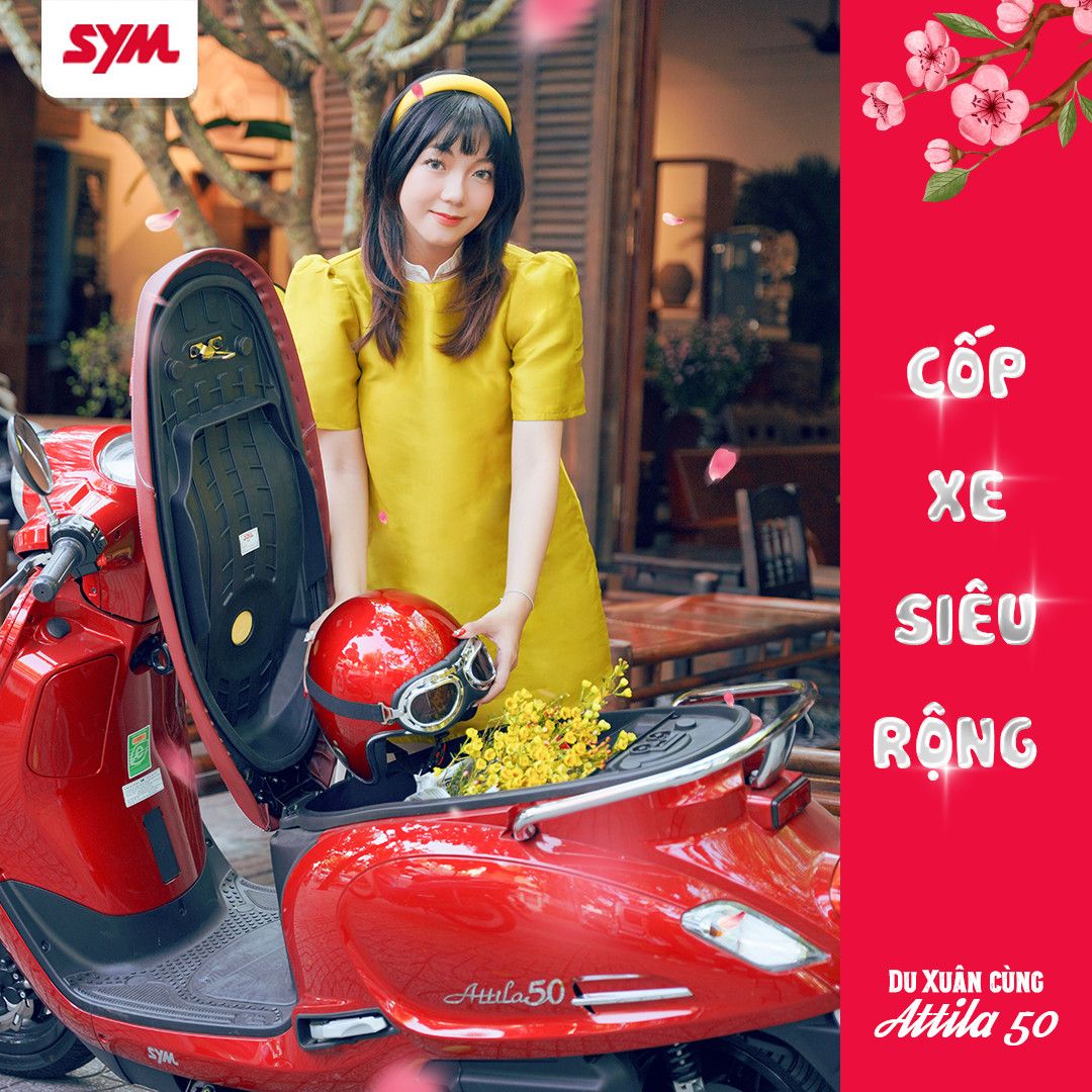 Xe Ga 50cc SYM Attila Sơn Nhám Xe Ga 50cc SYM Attila Sơn Nhám