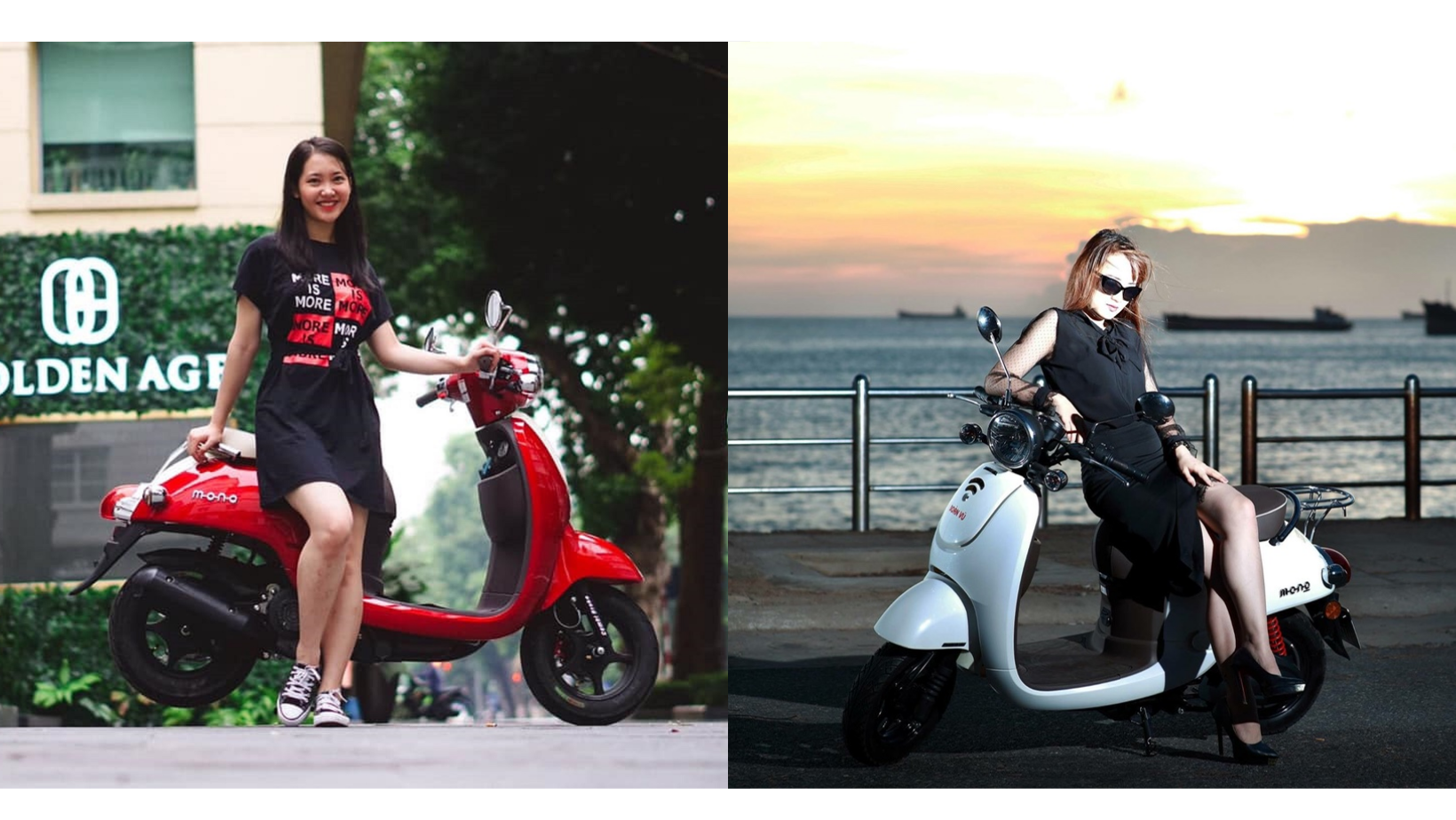 Xe máy điện Honda Mono và xe ga 50cc Gionro