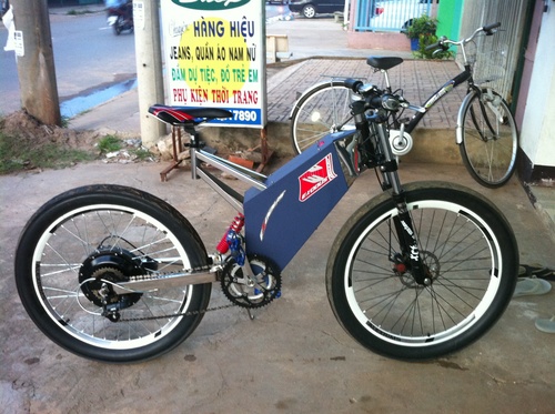 Xe đạp điện tự chế