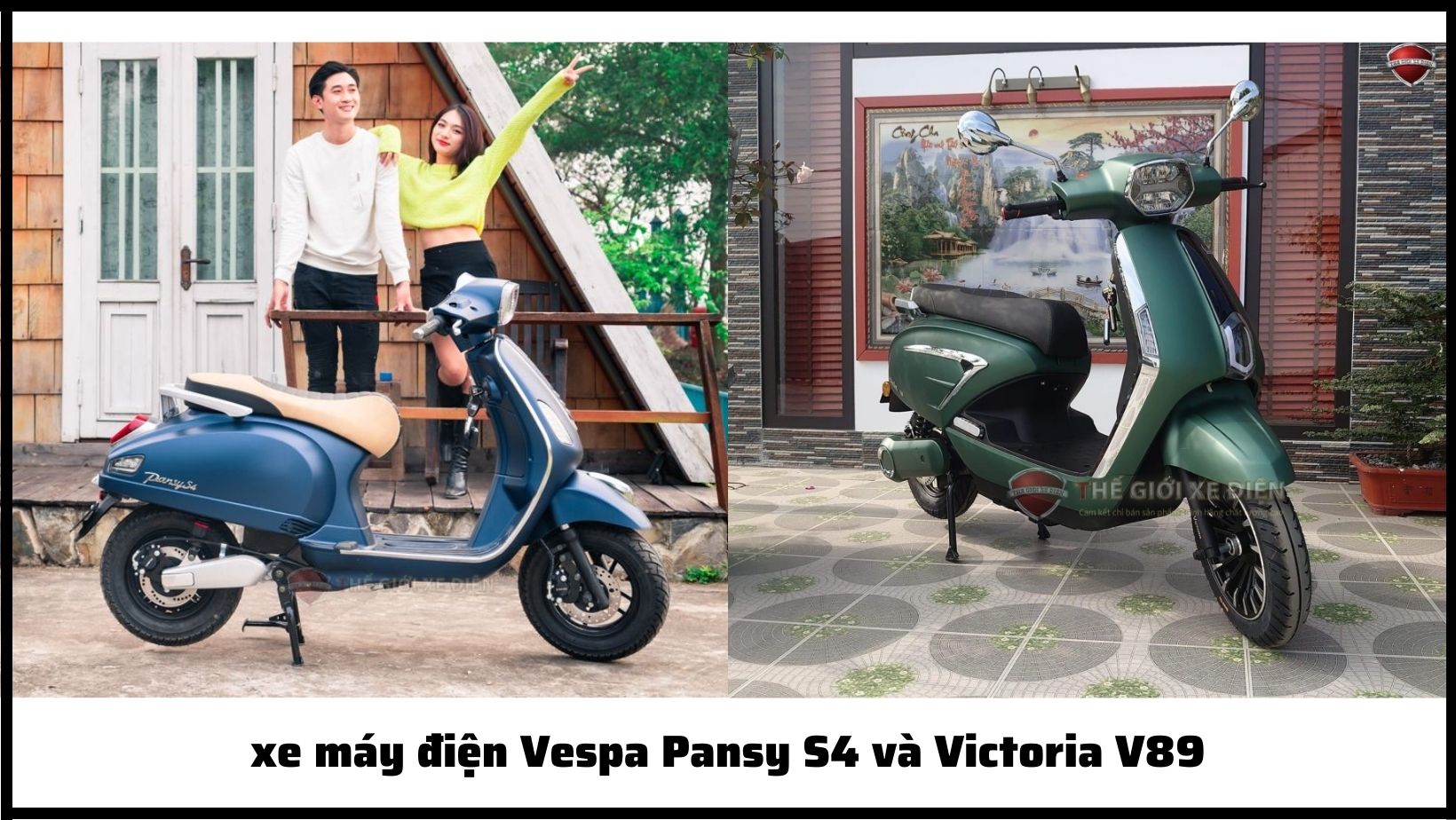 xe máy điện Vespa Pansy S4 và Victoria V89