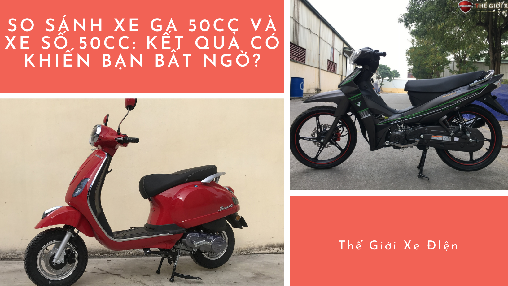 So sánh xe ga 50cc và xe số 50cc