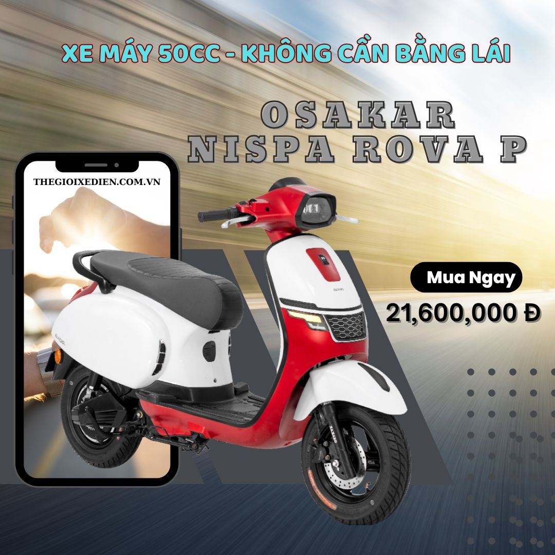 xe máy 50cc không bằng lái - Osakar Rova P
