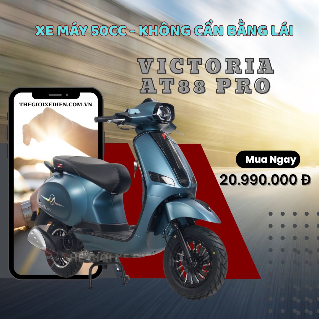 xe máy 50cc không bằng lái - Victoria AT88 Pro