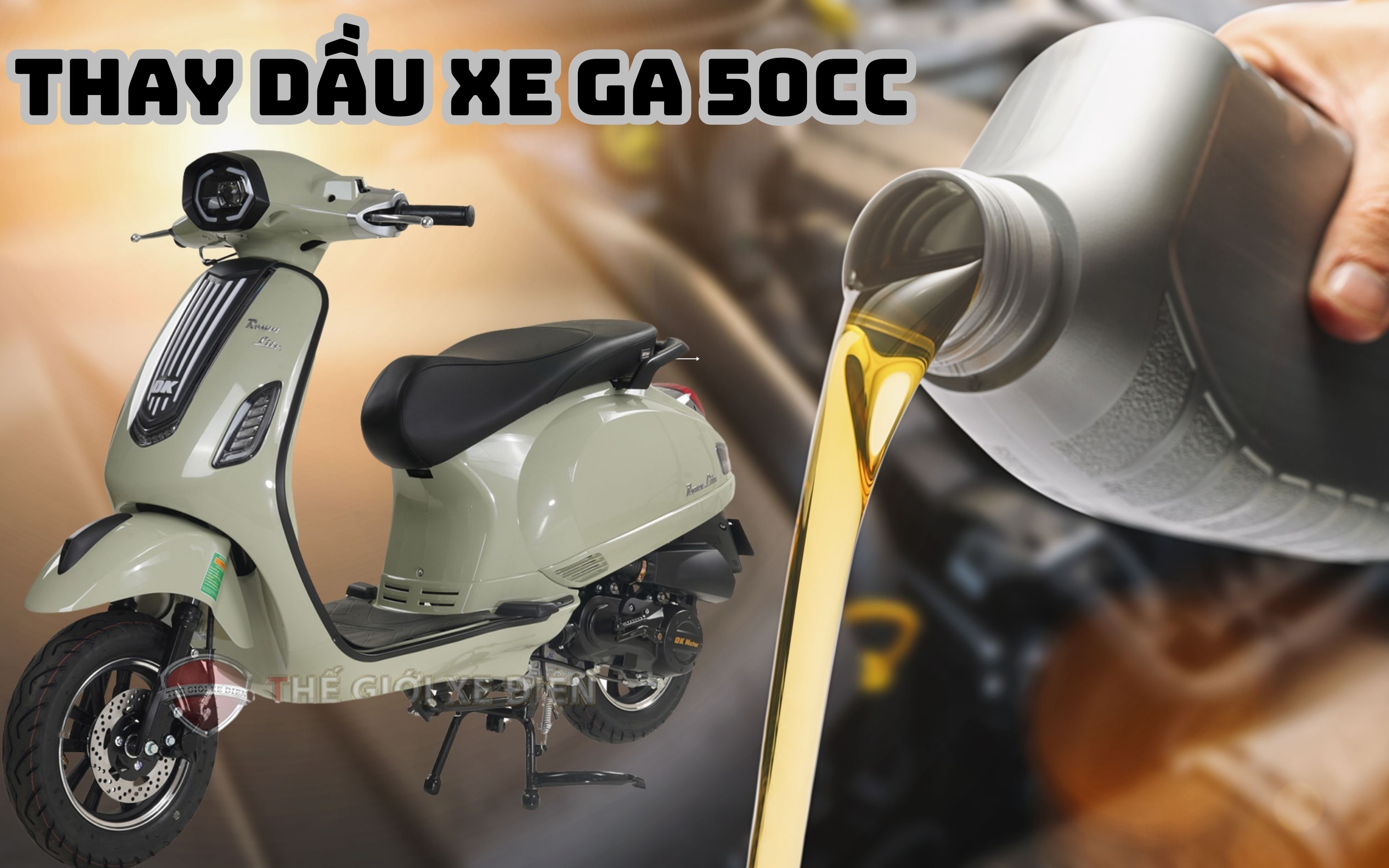 thay dầu xe ga 50cc