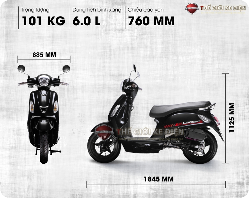 kích thước xe ga 50cc kymco like kích thước xe ga 50cc kymco like
