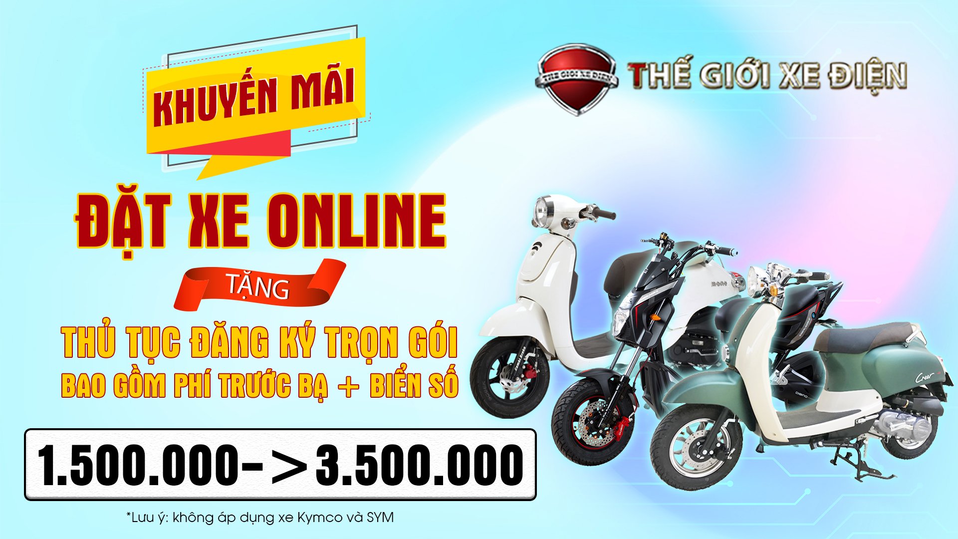 mua xe tặng ngay biển số chỉ có tại Thế Giới Xe Điện