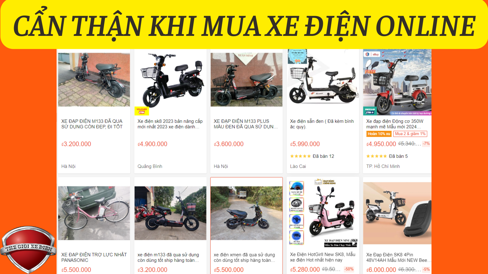 cẩn thận khi mua xe điện online