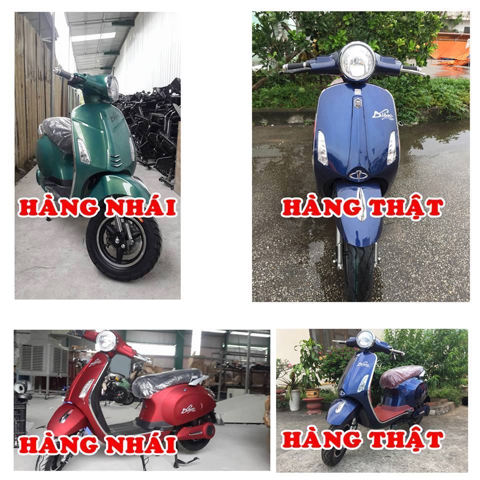 Phân biệt xe điện Vespa Dibao giả nhái