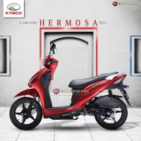 Xe Ga 50cc KYMCO Candy Hermosa Màu Trắng/Đỏ Bóng