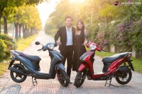 Xe Ga 50cc KYMCO Candy Hermosa Màu Trắng/Đỏ Bóng