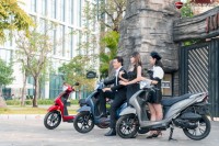 Xe Ga 50cc KYMCO Candy Hermosa Màu Trắng/Đỏ Bóng