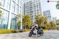 Xe Ga 50cc KYMCO Candy Hermosa Màu Trắng/Đỏ Bóng