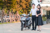 Xe Ga 50cc KYMCO Candy Hermosa Xám/Đen Nhám