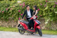 Xe Ga 50cc KYMCO Candy Hermosa Màu Trắng/Đỏ Bóng