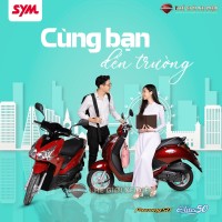 Xe Ga 50cc SYM Passing Sơn Bóng