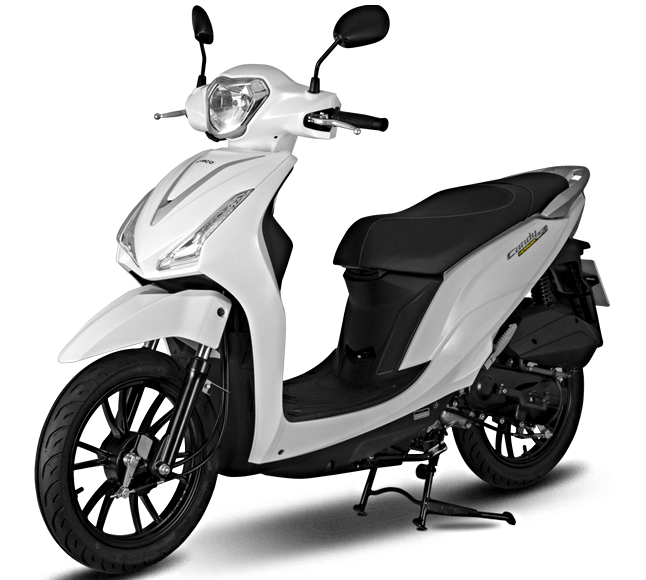 Xe Ga 50cc KYMCO Candy Hermosa Màu Trắng/Đỏ Bóng