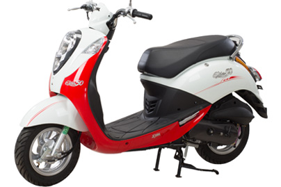 Xe Ga 50cc Elite SYM Trắng Đỏ/Trắng Xanh