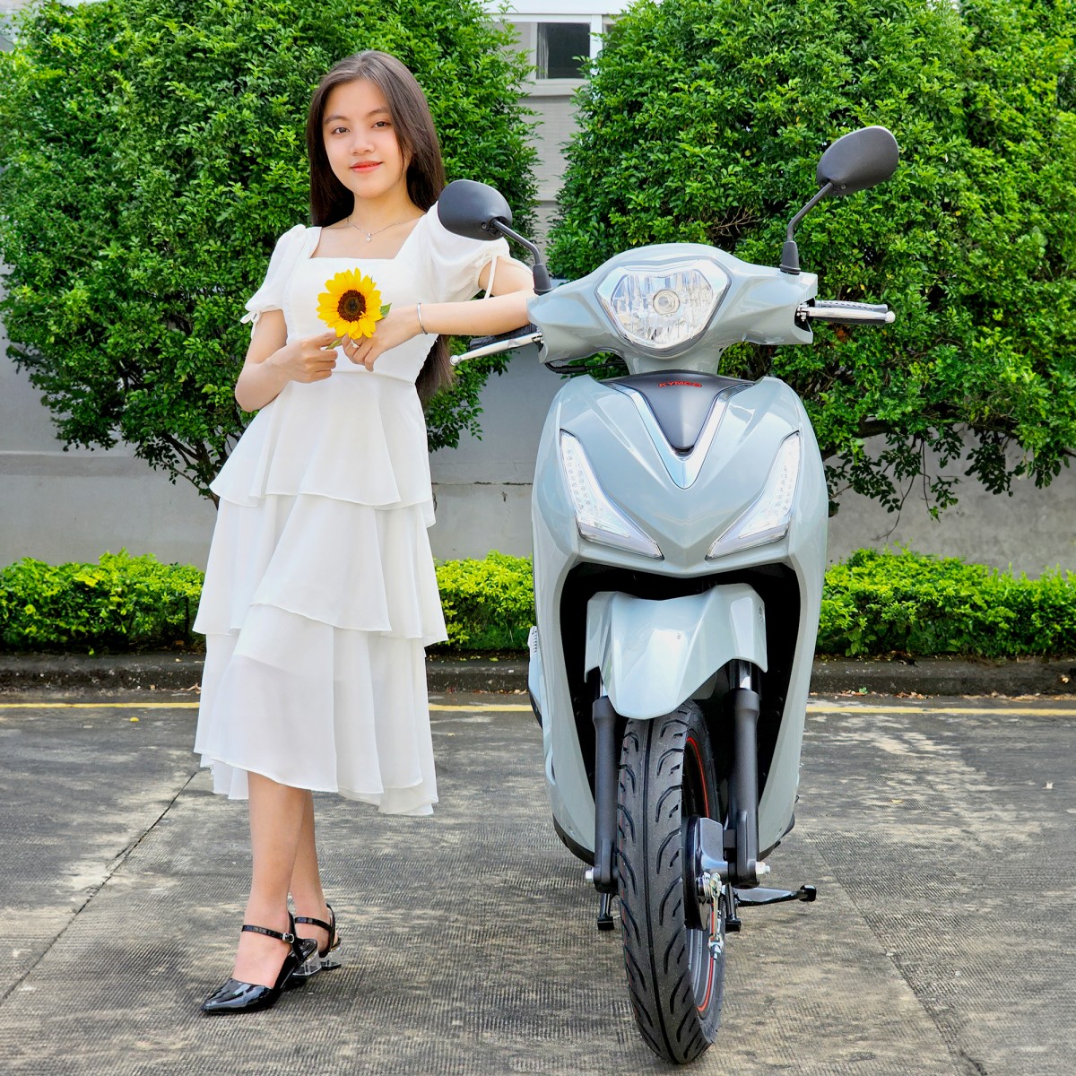 Xe Ga 50cc KYMCO Candy Hermosa Xám Xi Măng Đời Mới