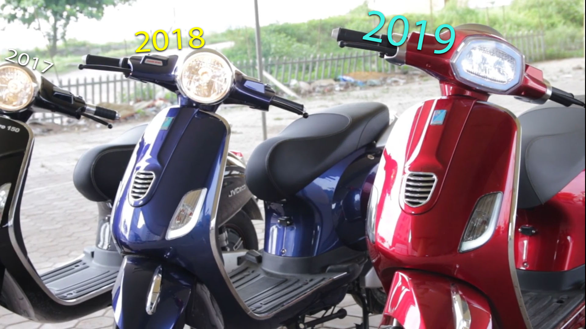 So Sánh 3 Đời Xe Điện Vespa Hot Nhất | THẾ GIỚI XE ĐIỆN