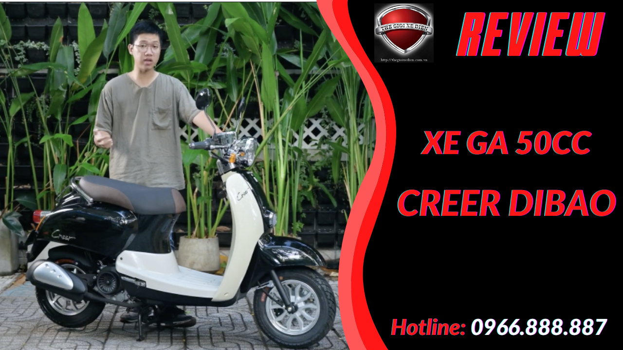 Xe Ga 50cc Creer Dibao Thiết Kế Mới Lạ Dành Cho Học Sinh | Giá Chỉ 24 triệu 