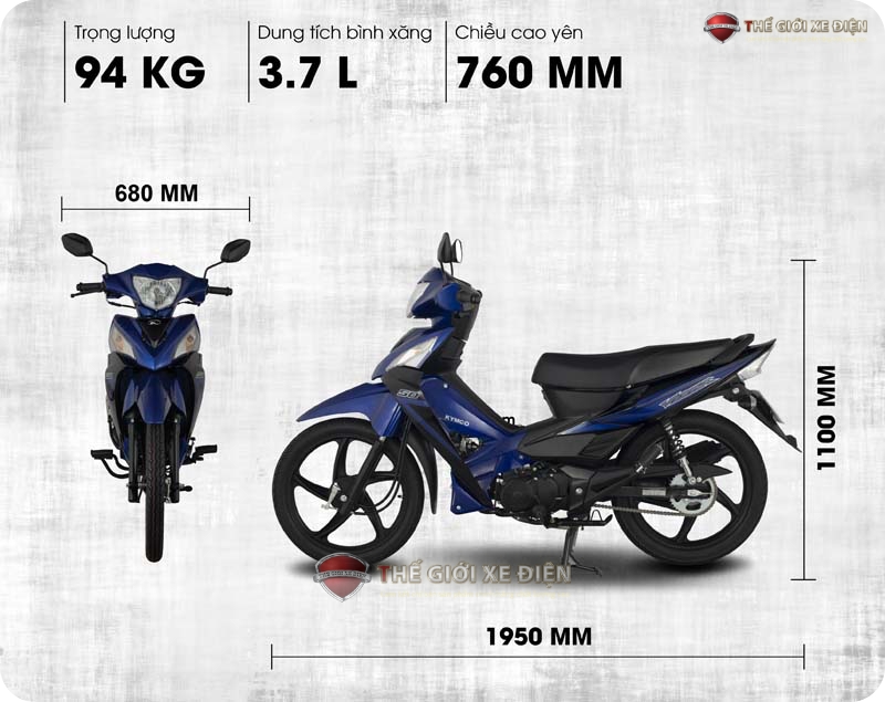Xe máy 50cc KYMCO Visar vành đúc