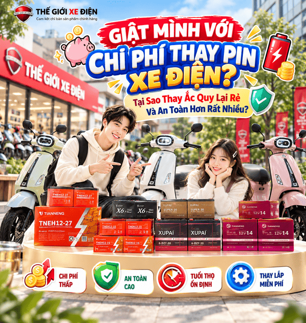 Giật Mình Với Chi Phí Thay Pin Xe Điện: Tại Sao Thay Ắc Quy Lại Rẻ Và An Toàn Hơn Rất Nhiều?