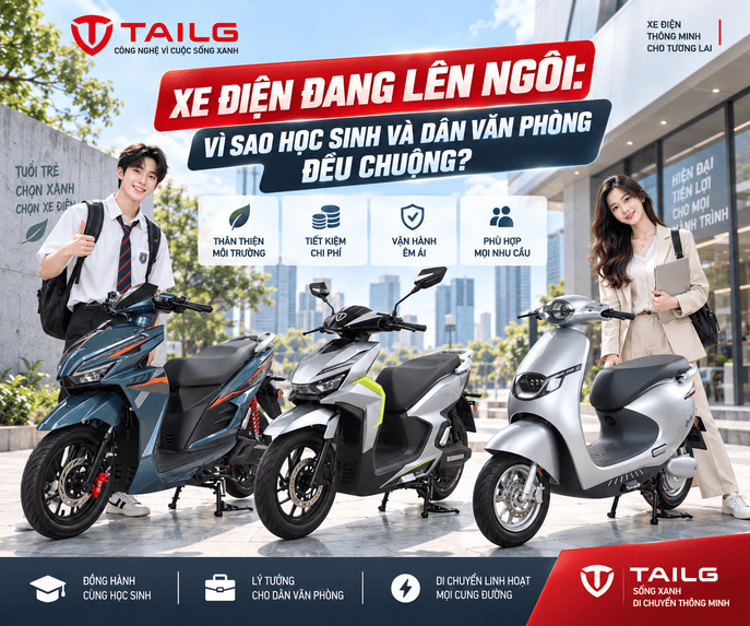 XE ĐIỆN ĐANG LÊN NGÔI: VÌ SAO HỌC SINH VÀ DÂN VĂN PHÒNG ĐỀU CHUỘNG?