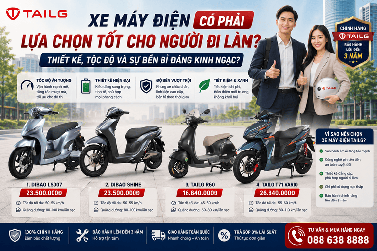 Xe Máy Điện Có Phải Lựa Chọn Tốt Cho Người Đi Làm? Thiết Kế, Tốc Độ Và Sự Bền Bỉ Đáng Kinh Ngạc!