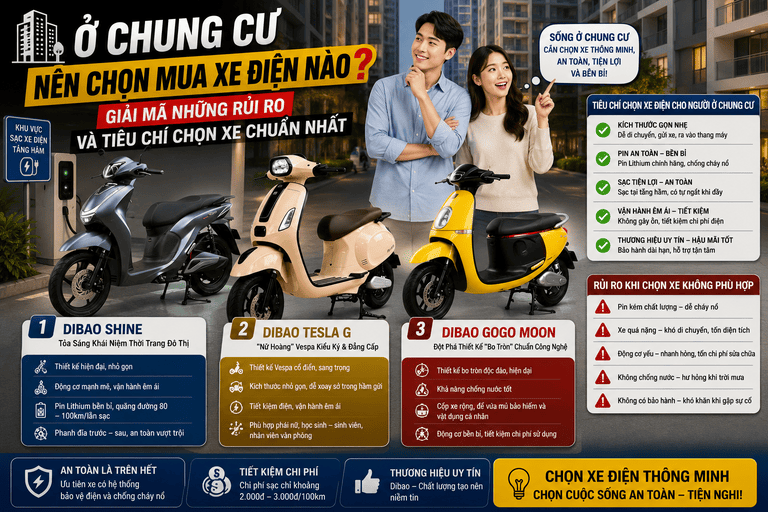 Ở Chung Cư Nên Chọn Mua Xe Điện Nào? Giải Mã Những Rủi Ro Và Tiêu Chí Chọn Xe Chuẩn Nhất