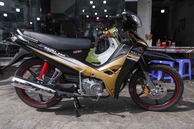 Xe máy 50cc Sirius Halim với phong cách thể thao, cá tính