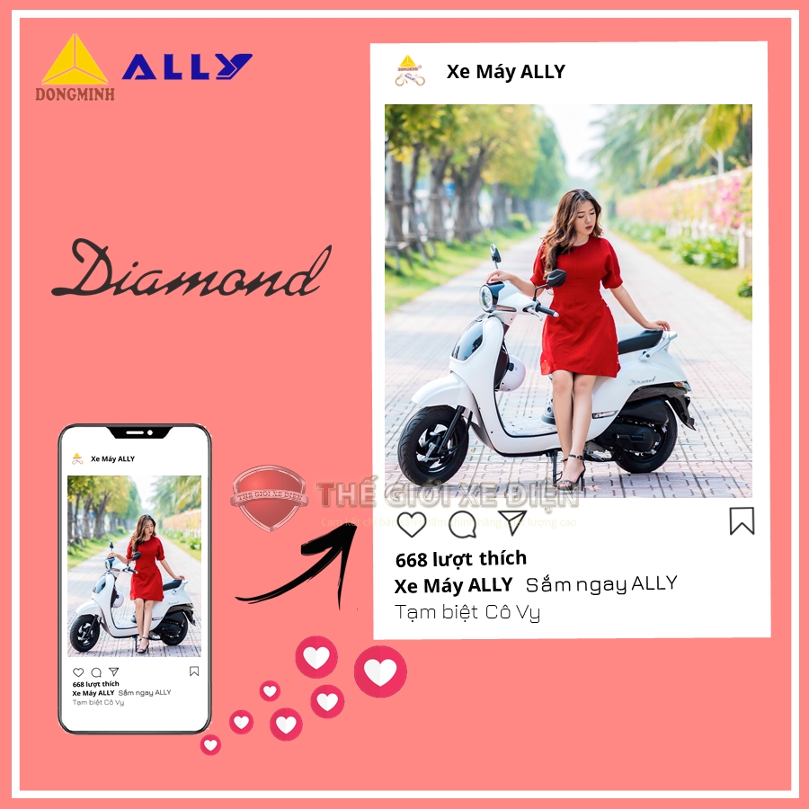 50cc Diamond Ally - đơn giản nhưng không đơn điệu, vô cùng tinh tế trong thiết kế