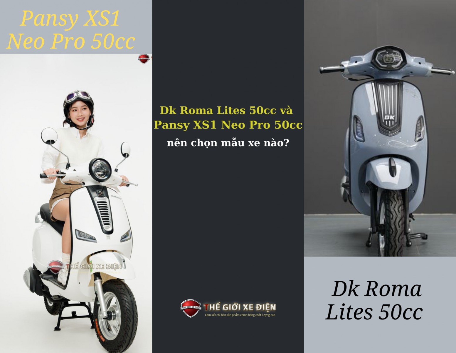 Dk Roma Lites 50cc và Pansy XS1 Neo Pro 50cc nên chọn mẫu xe nào?