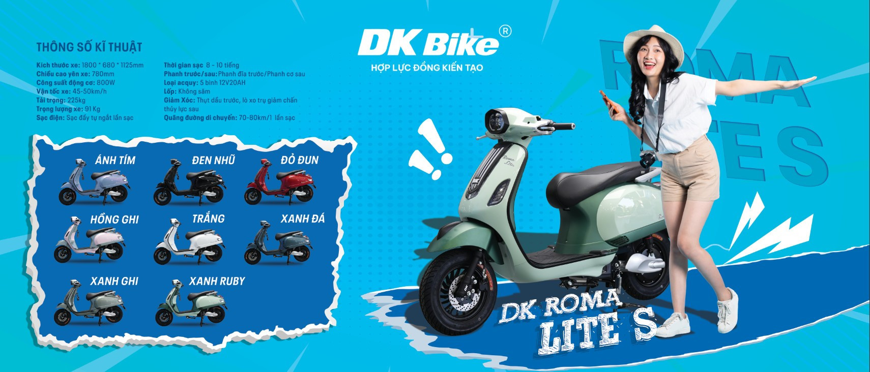 Xe máy điện DK Roma Lite S có tốt không? Xe của nước nào sản xuất?