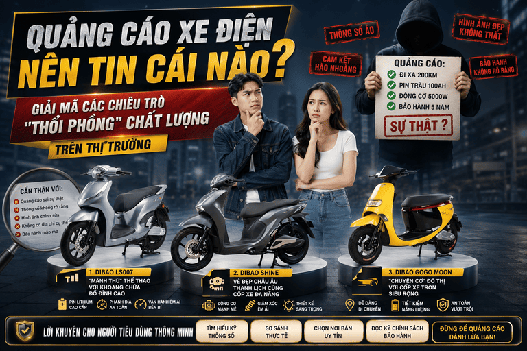 Quảng Cáo Xe Điện Nên Tin Cái Nào? Giải Mã Các Chiêu Trò Thổi Phồng Chất Lượng Trên Thị Trường