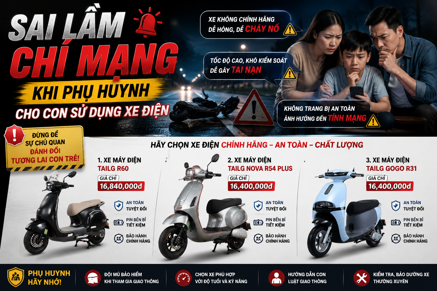 Sai lầm chí mạng khi phụ huynh cho con sử dụng xe điện