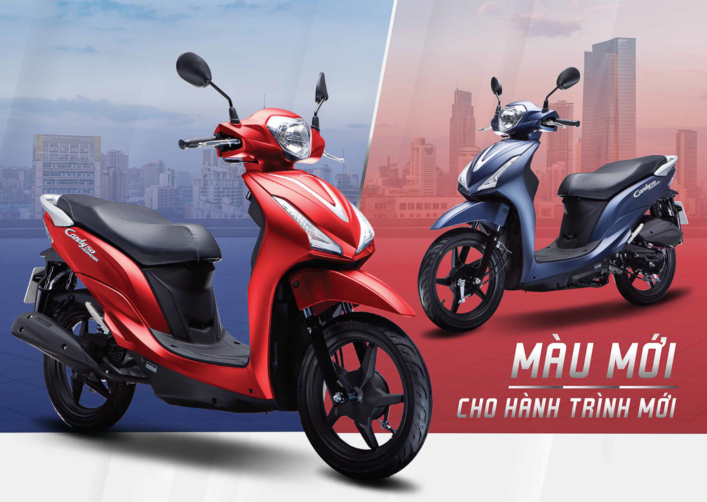 Kymco Candy Hermosa với 3 phiên bản màu sắc cao cấp cho bạn lựa chọn