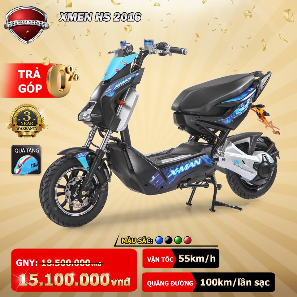 Xe máy điện Xman HS 2016- Tuyệt đỉnh trên từng chi tiết