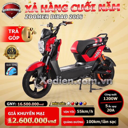 Xe điện Zoomer Dibao thiết kế cá tính xả hàng cực mạnh 