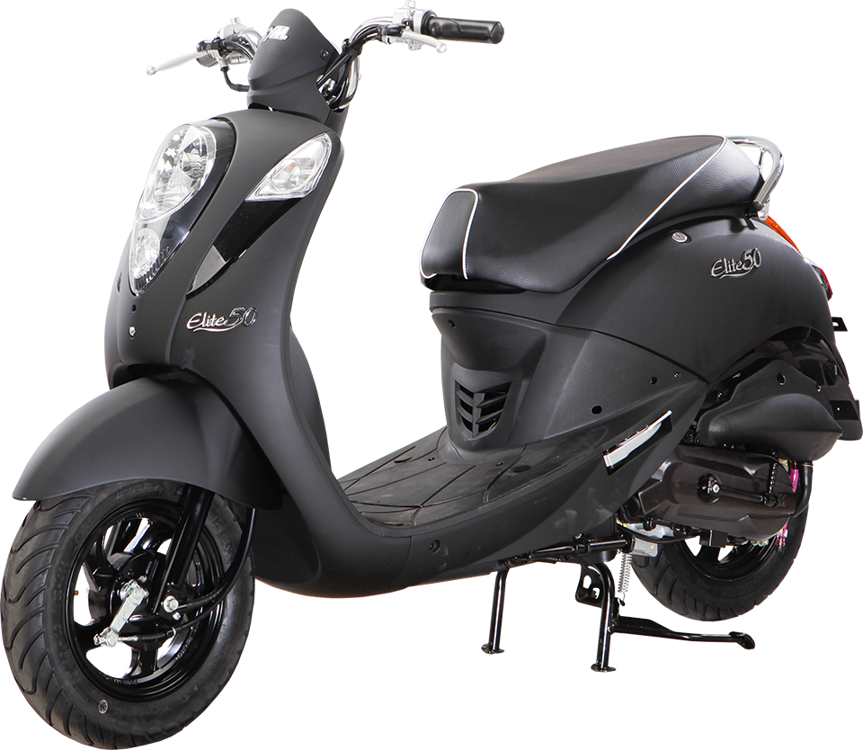 Xe ga 50cc Elite SYM Đen Mờ/Đỏ Mận