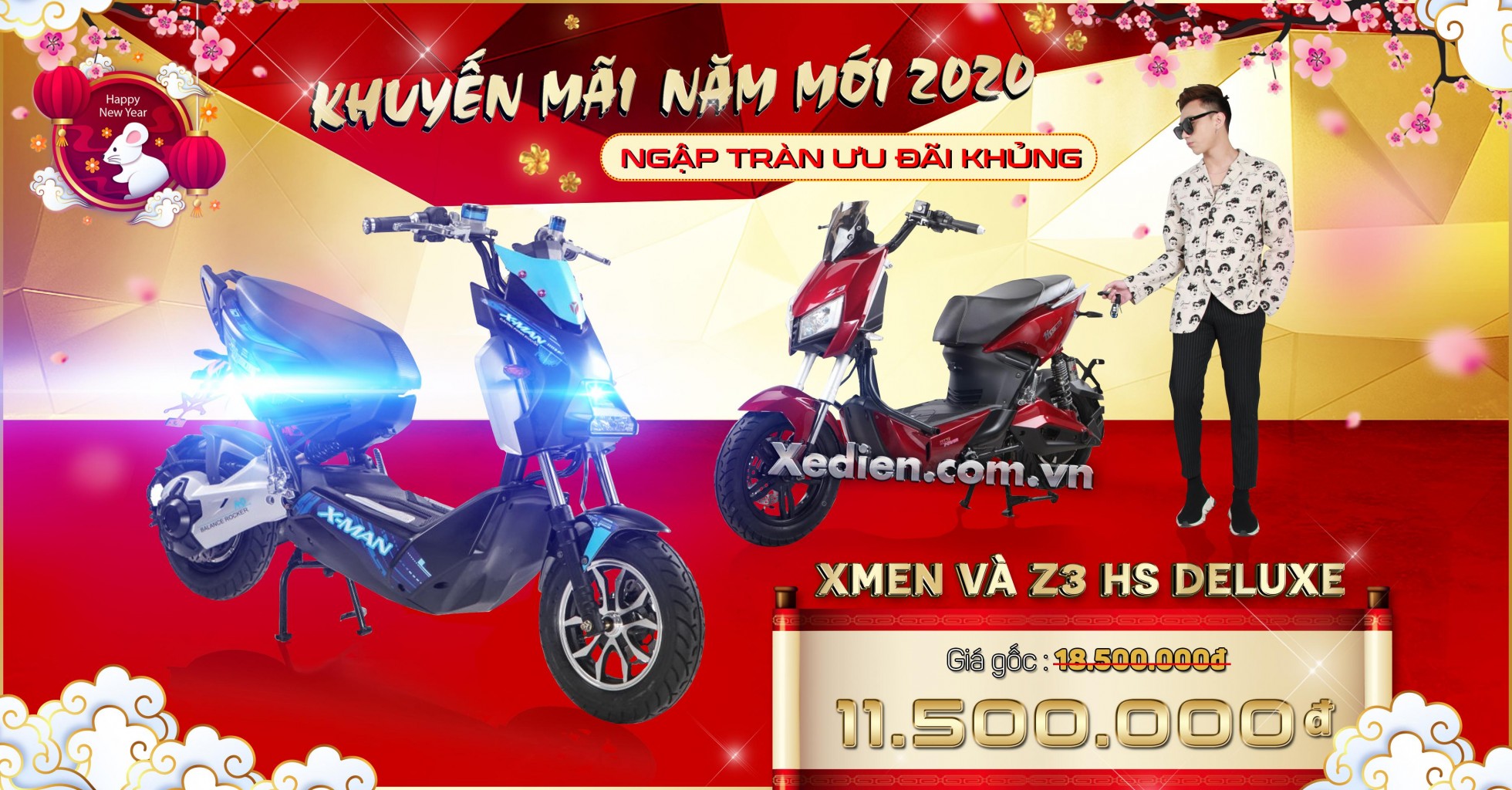 KHUYẾN MÃI NĂM MỚI 2020 - ĐỒNG GIÁ 11.500.000 VNĐ CHO XE ĐIỆN HSDELUXE