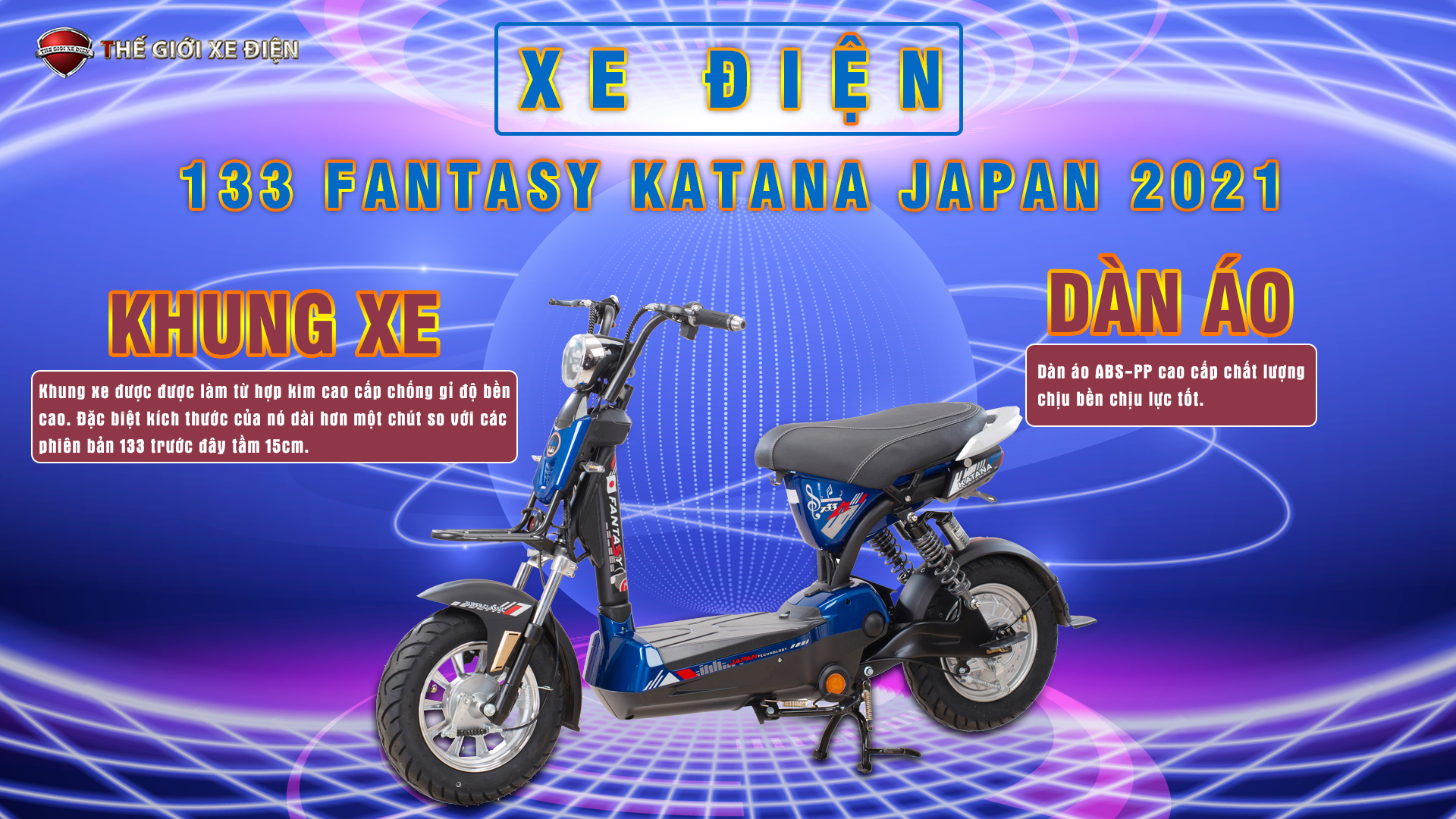 Xe đạp điện 133 Fantasy Katana Japan: Dòng xe toàn năng ai cũng muốn sở hữu